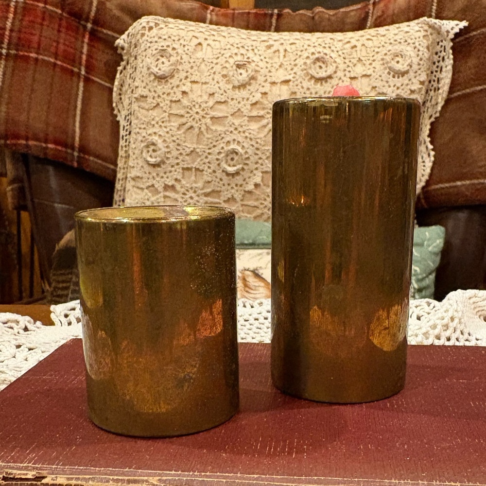 Vintage B.C.A. Denmark brass oil lamps